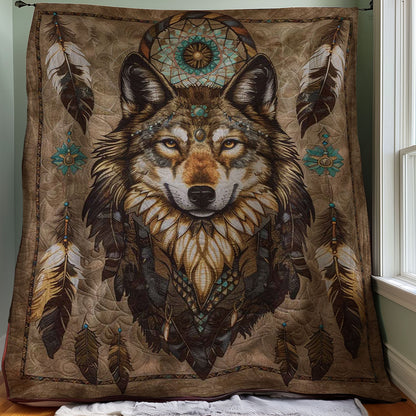 Wolf Native American WJ0307019CL Quilt