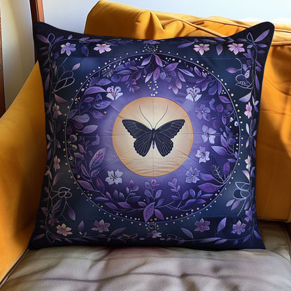 Purple Butterfly WJ1507025CL Quilt Pillow Case