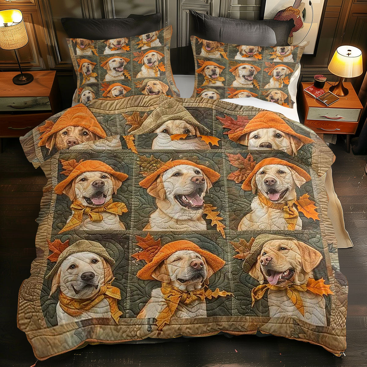 Autumn Dog WJ1508026CL Duvet Cover Set