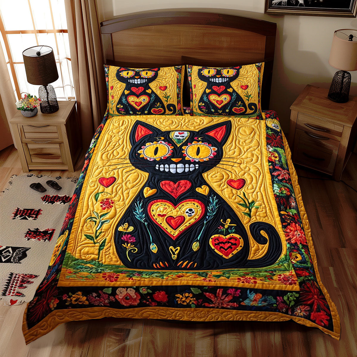 Calavera Cat WJ1010029CL Duvet Cover Set