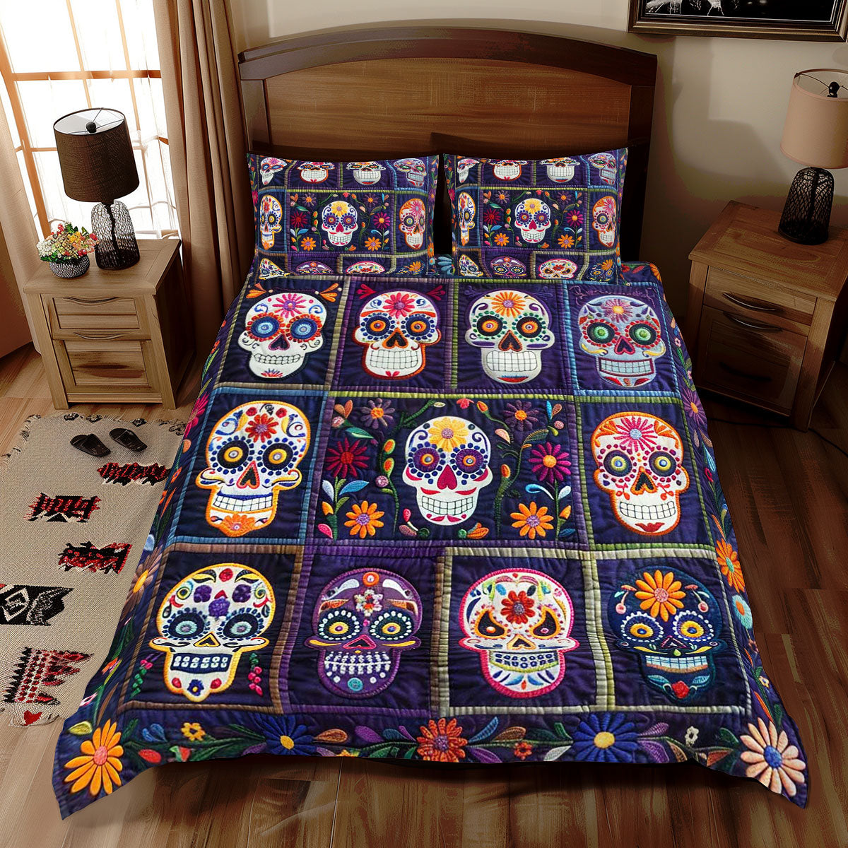 Calavera Sugar Skulls WJ1409029CL Duvet Cover Set