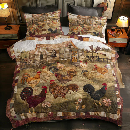 Chicken Yard WJ0908037CL Duvet Cover Set