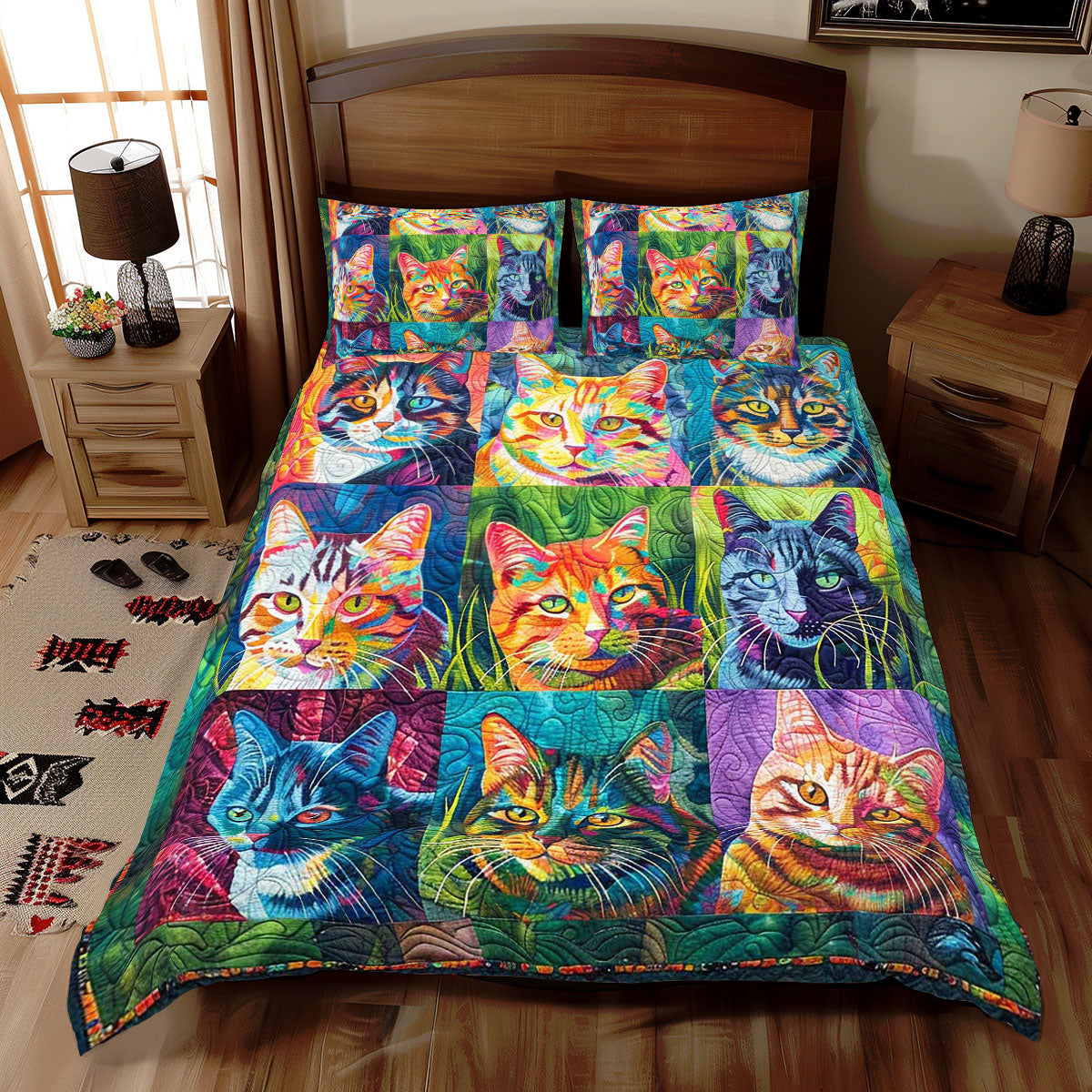 Colorful Cats WJ1609029CL Duvet Cover Set