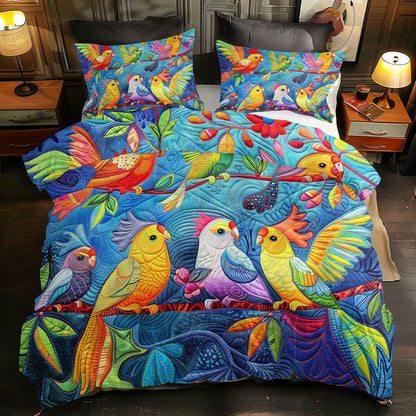 Colorful Cockatiels WJ2608028CL Duvet Cover Set