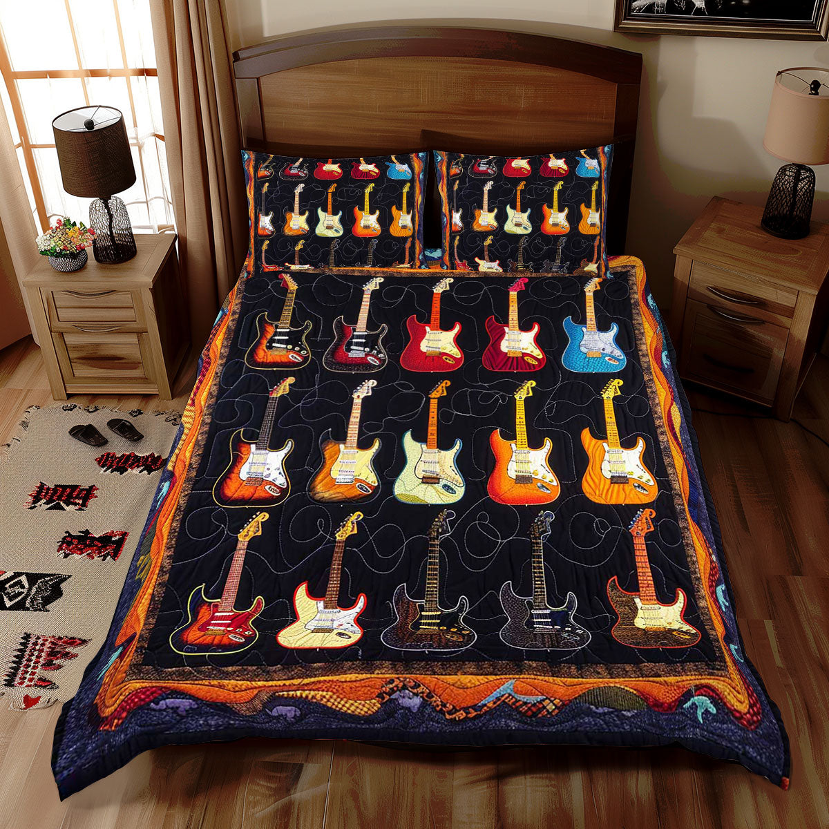 Fiery Guitar WJ1409033CL Duvet Cover Set