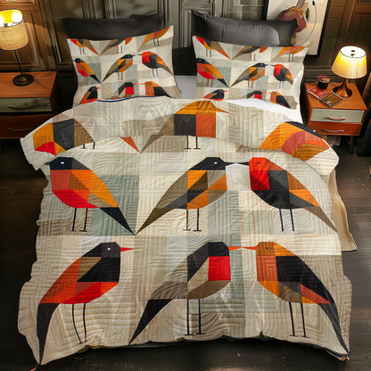 Geometric Bird WJ2707041CL Duvet Cover Set