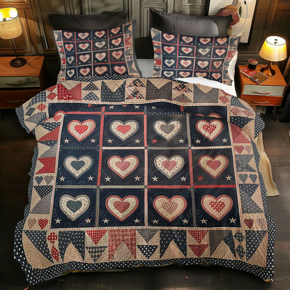 Patriotic Hearts WJ1307023CL Duvet Cover Set