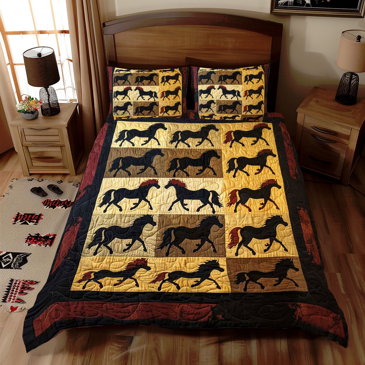 Horse Native American WJ1409035CL Duvet Cover Set