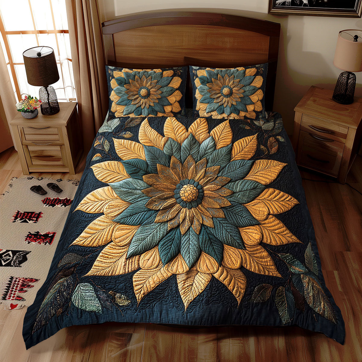 Native American Flower WJ1210027CL Duvet Cover Set