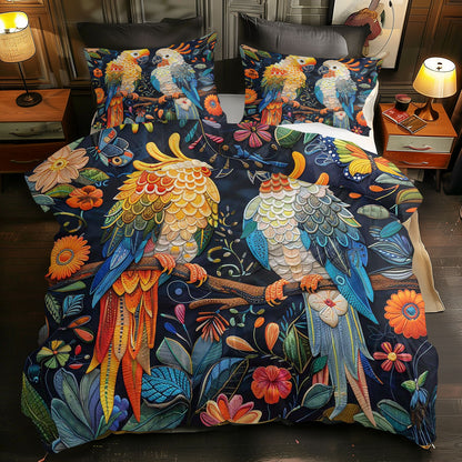 Parrot Couple WJ2708032CL Duvet Cover Set
