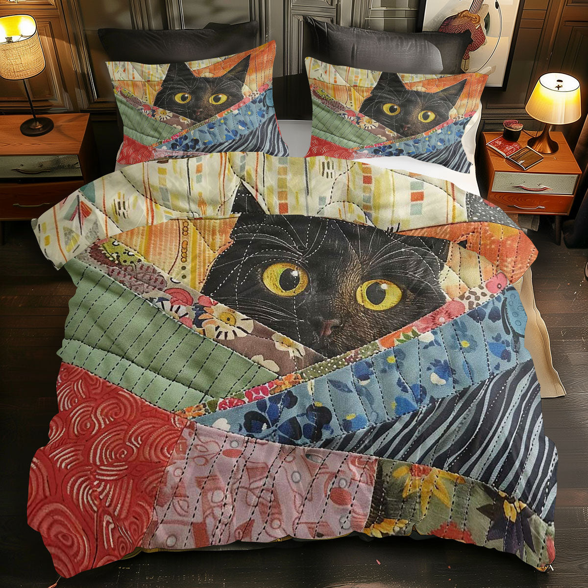 Peeking Cat WJ1907040CL Duvet Cover Set