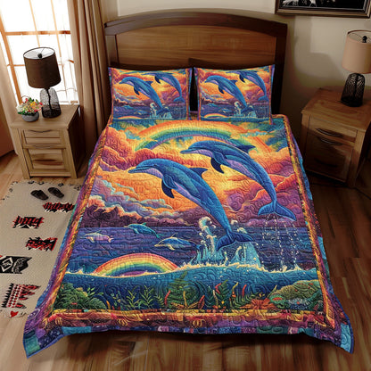 Rainbow Dolphin WJ1609036CL Duvet Cover Set