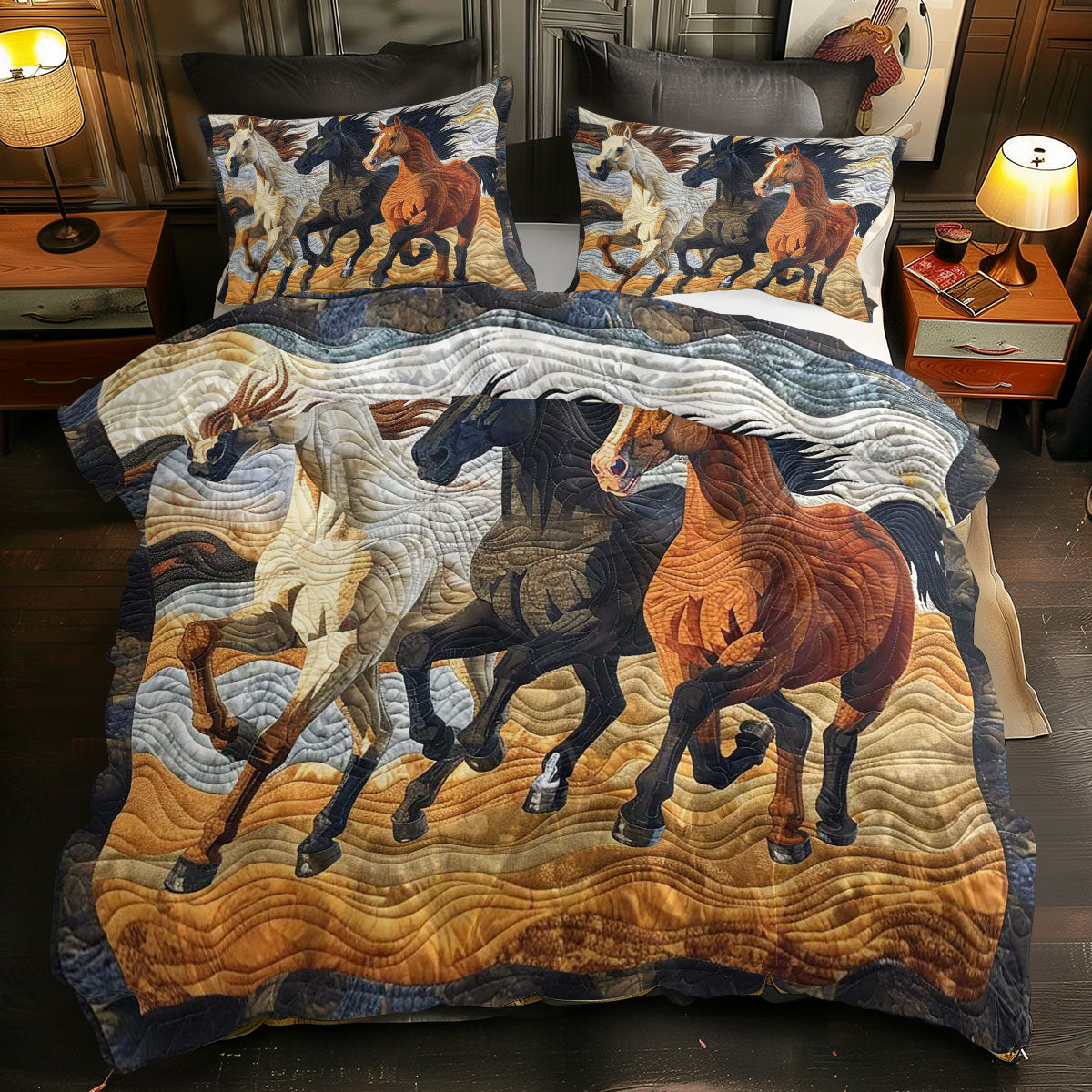 Running Horse WJ1008040CL Duvet Cover Set