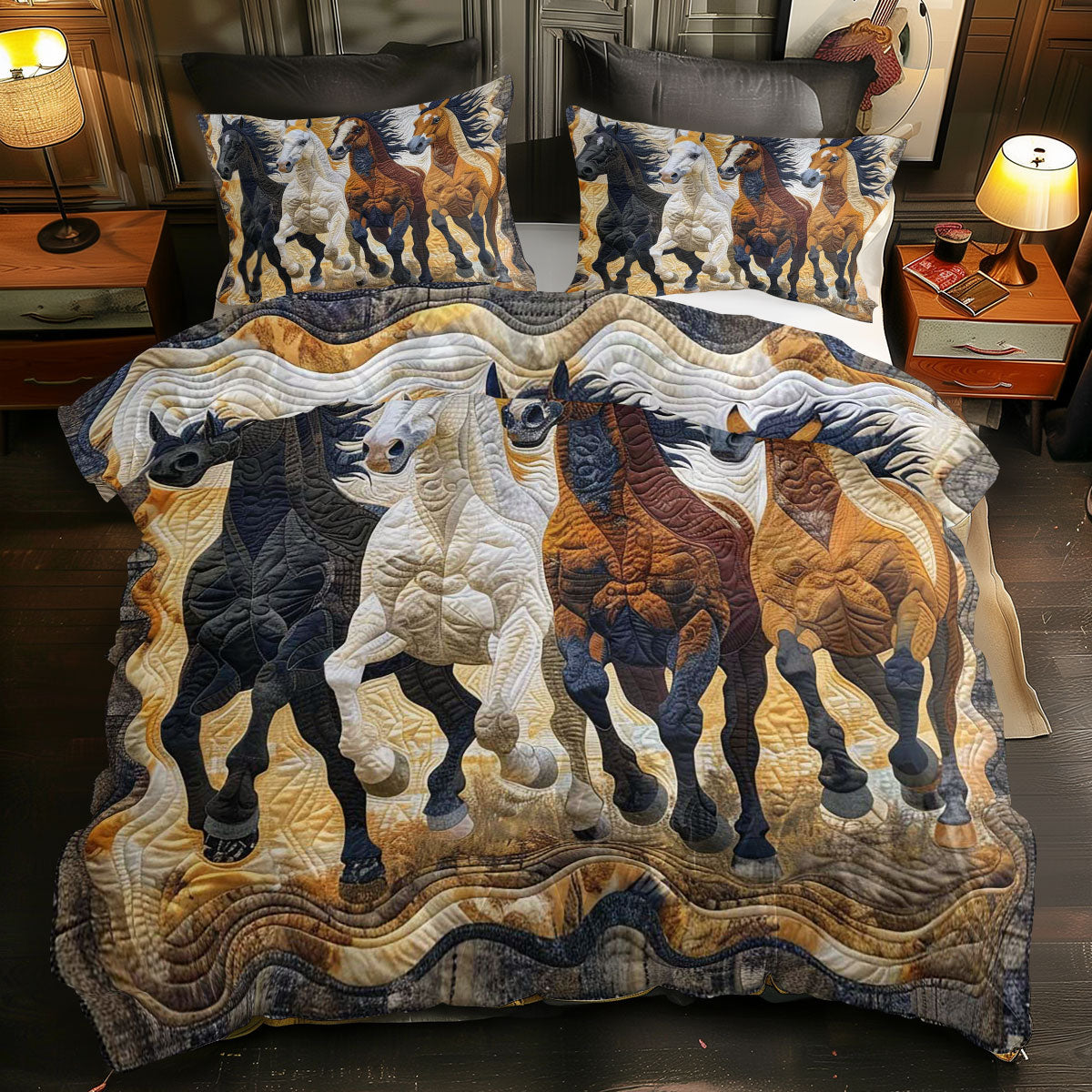 Running Horse WJ1308035CL Duvet Cover Set