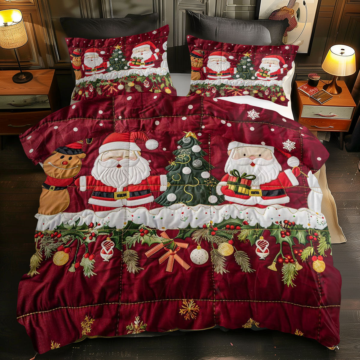 Santa Clause And Snowman WJ2208030CL Duvet Cover Set