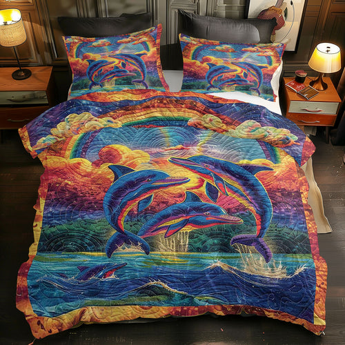 Sunset Dolphins WJ2208031CL Duvet Cover Set