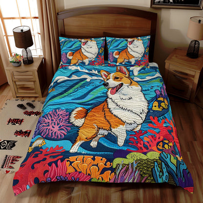 Swimming Corgi WJ1409037CL Duvet Cover Set