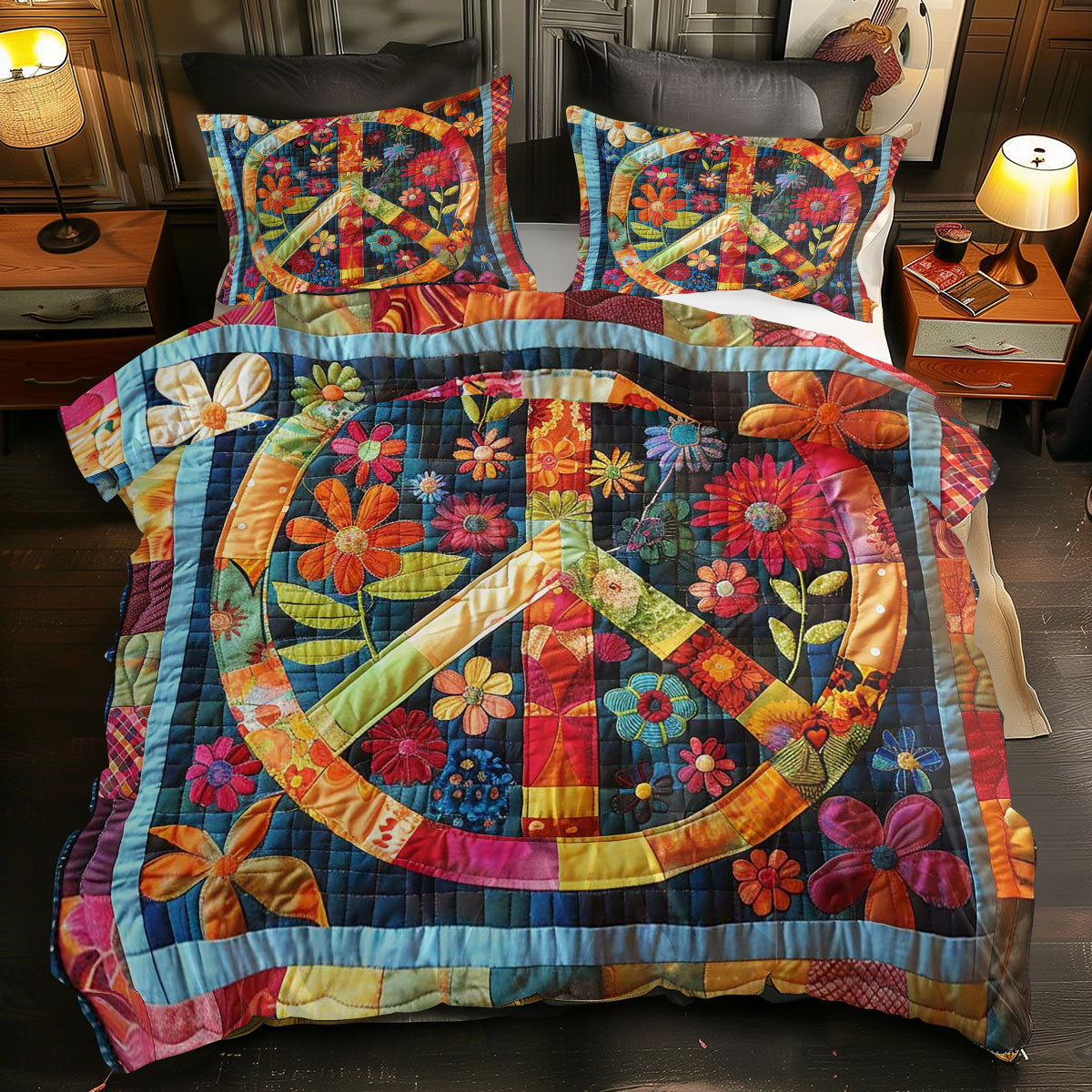 Trippy Hippie Sign WJ0208040CL Duvet Cover Set