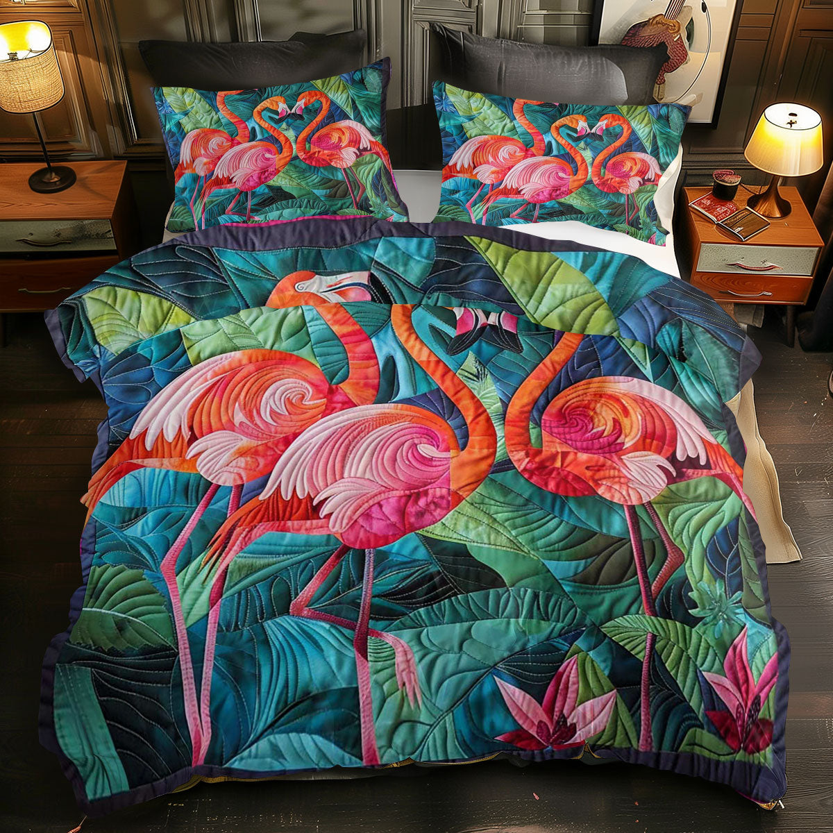 Tropical Flamingo WJ1308050CL Duvet Cover Set