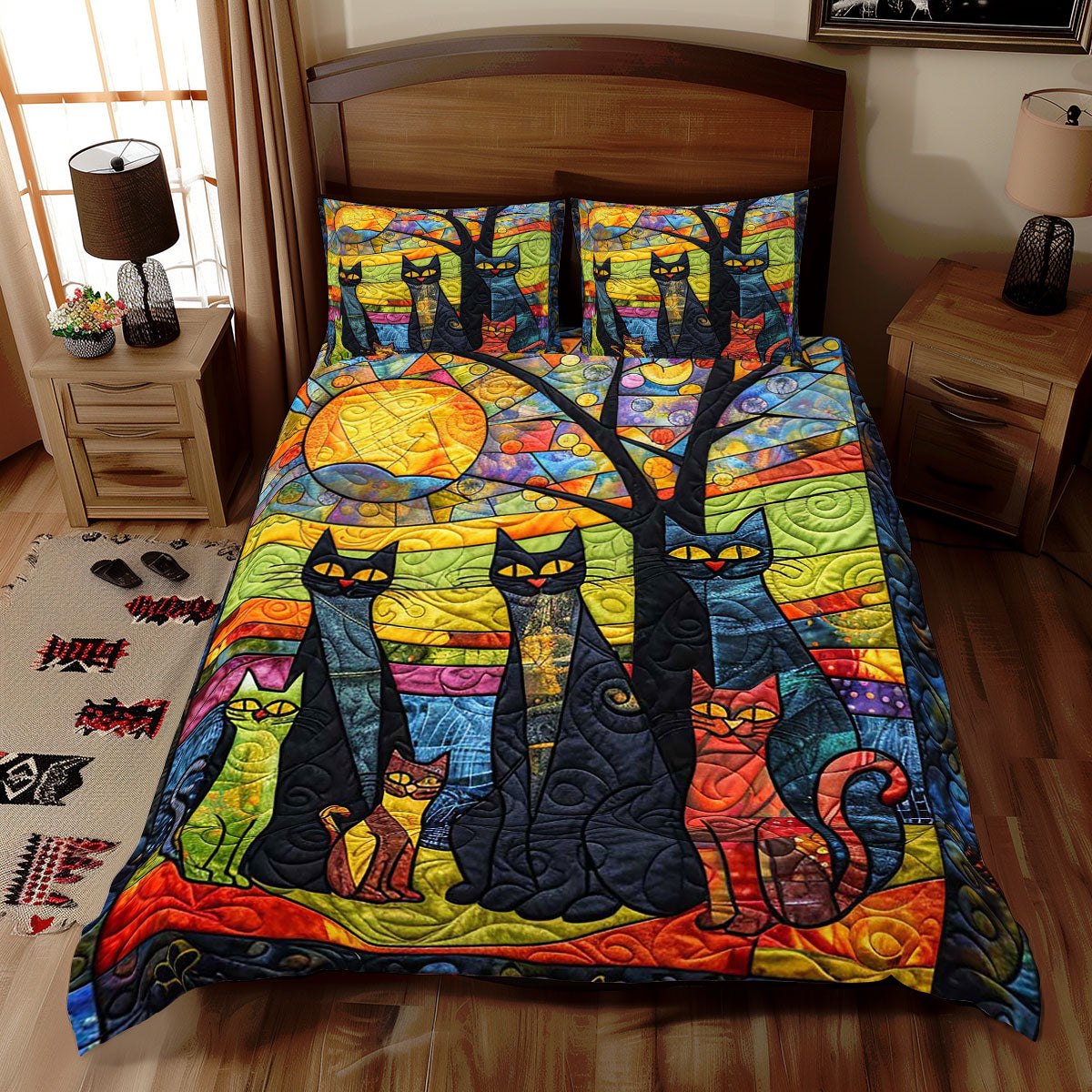Whimsy Cat Family WJ1709036CL Duvet Cover Set