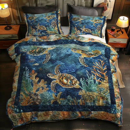 Turtle Deep Dive WN0609016CL Duvet Cover Set