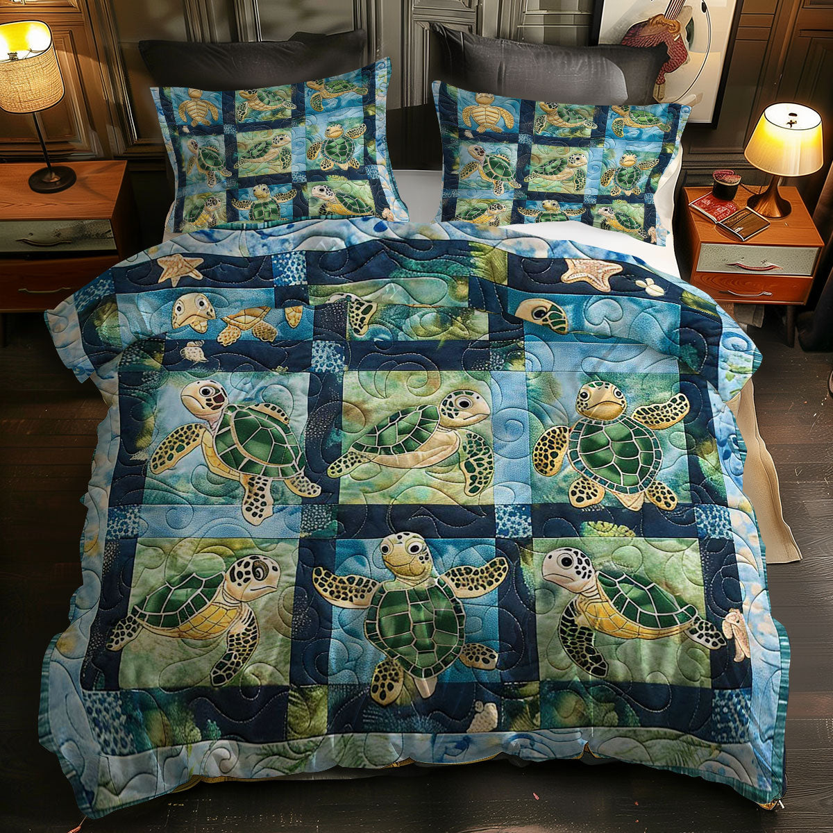 Turtle Ocean Drift WN0609026CL Duvet Cover Set