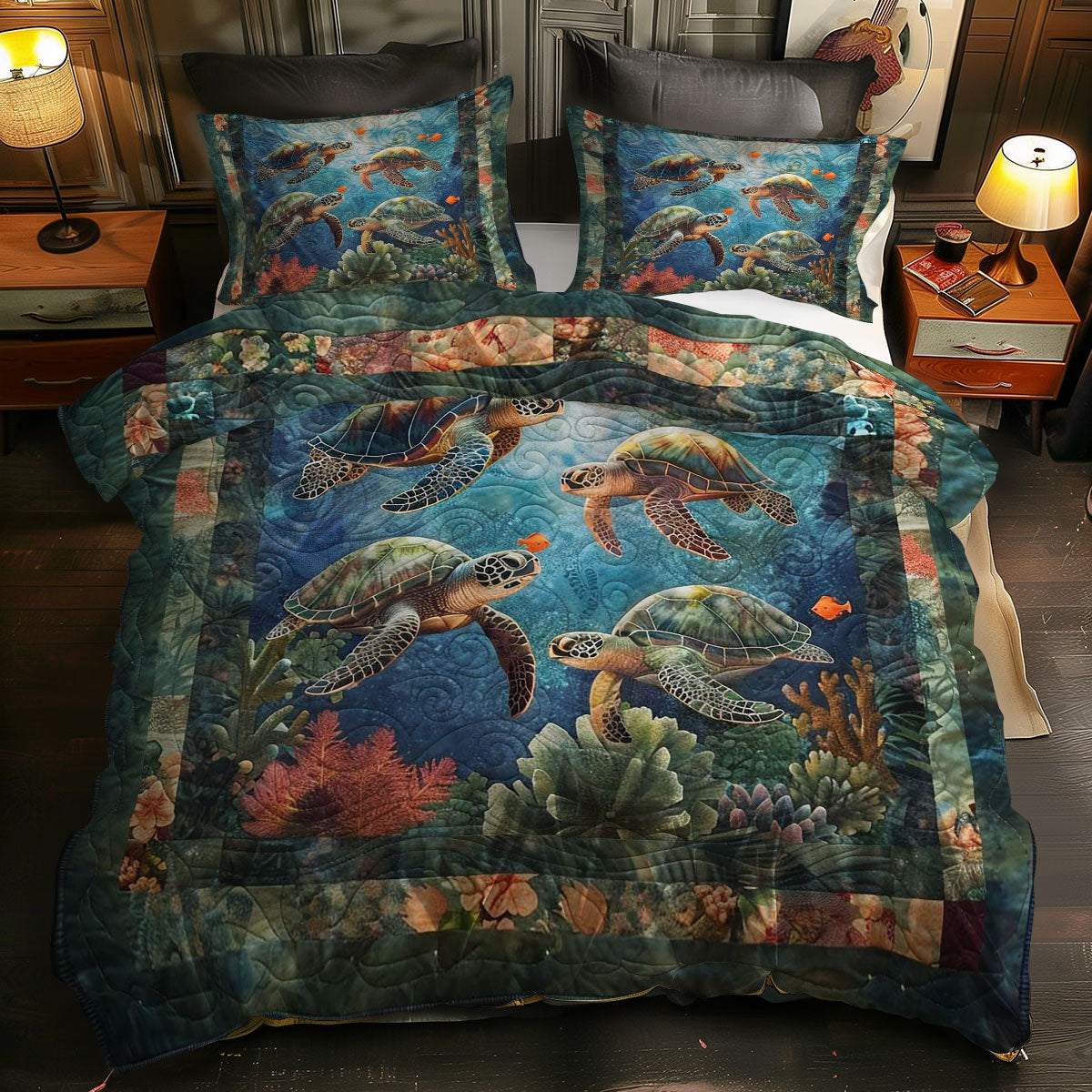 Turtle Reef Dreamscape WN0609032CL Duvet Cover Set