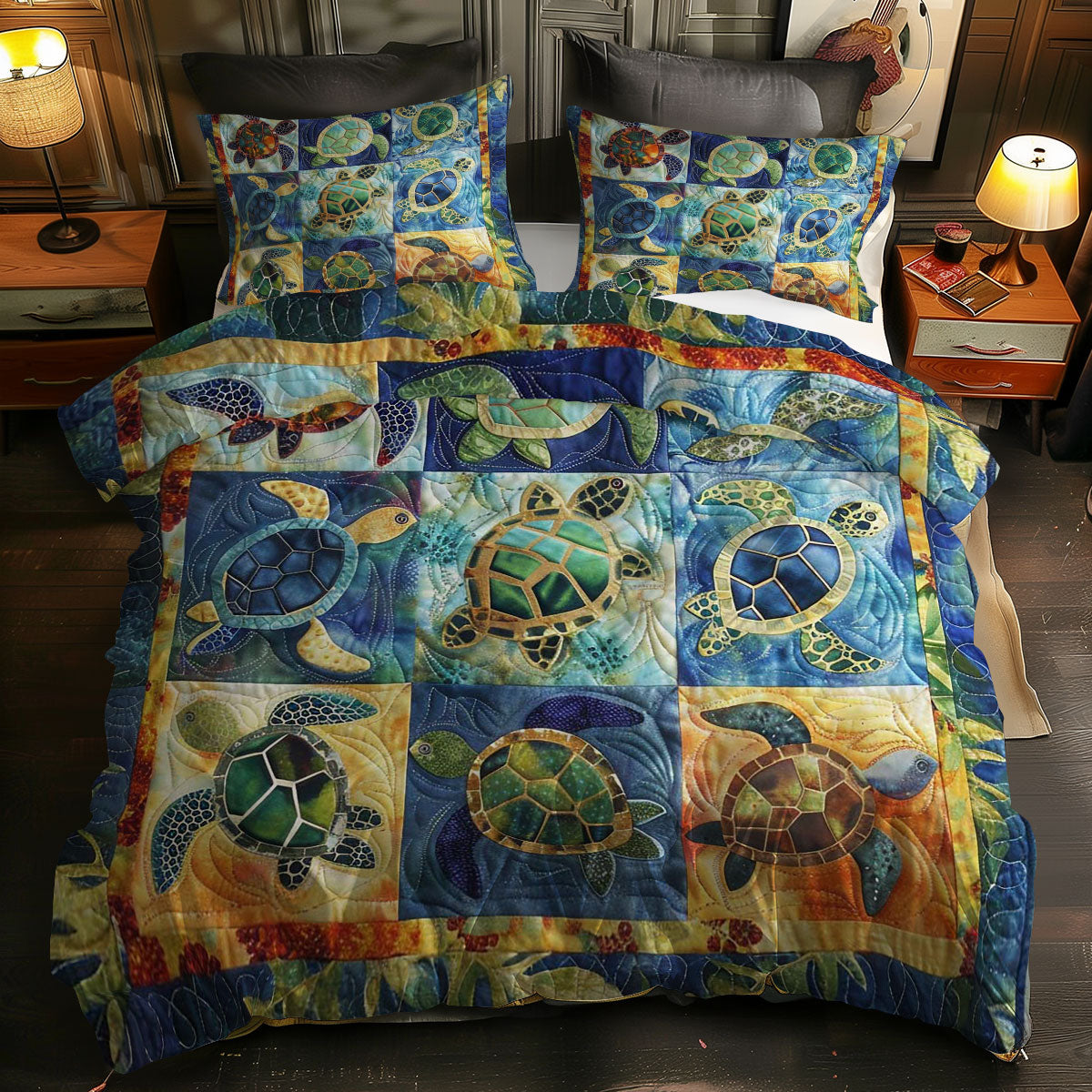 Turtle Snuggle WN0609037CL Duvet Cover Set