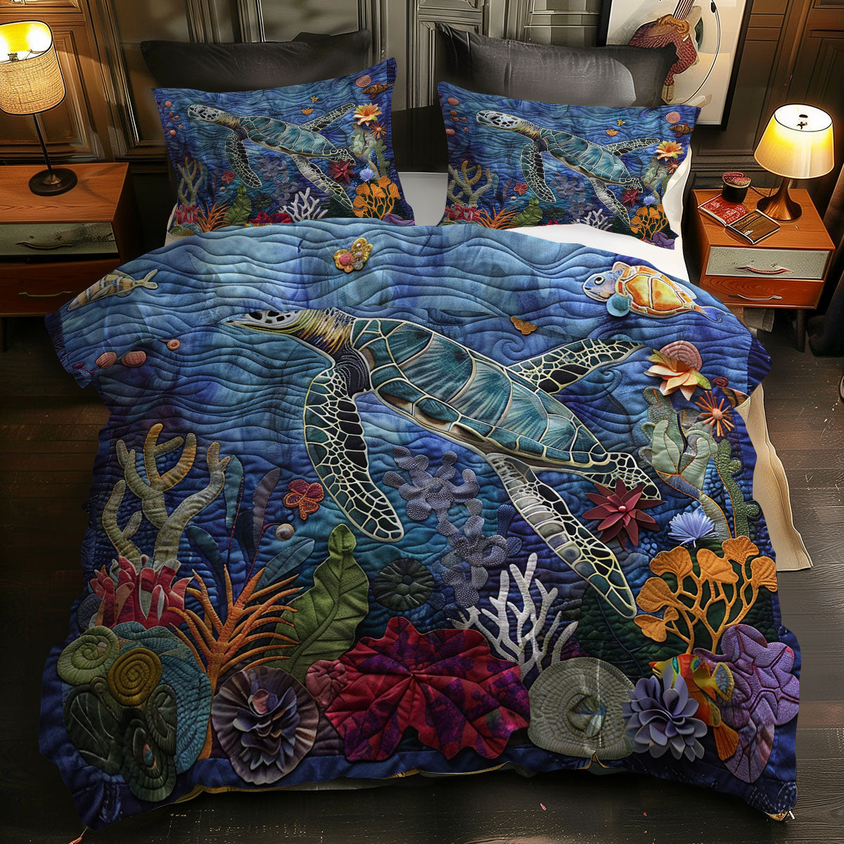 Turtle Undersea Magic WN0609043CL Duvet Cover Set