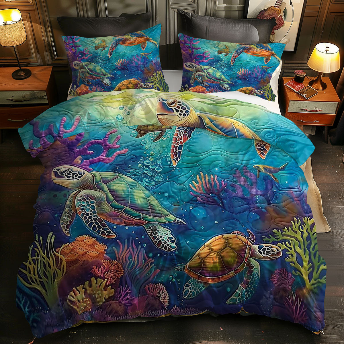 Turtle's Coral Cove WN0609053CL Duvet Cover Set