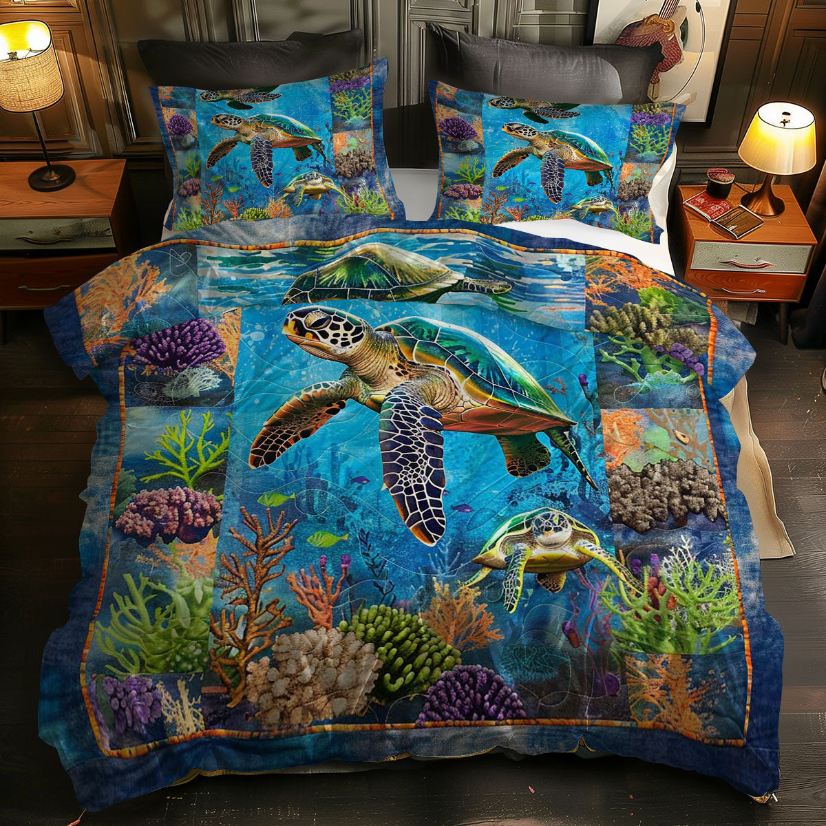 Turtle's Coral Wonderland WN0609059CL Duvet Cover Set