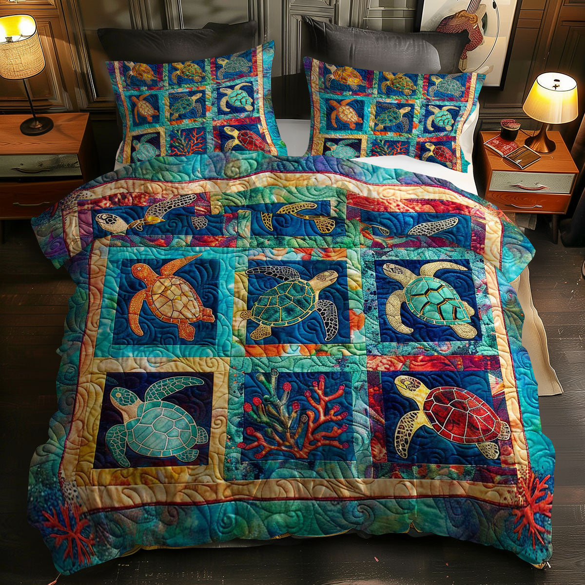 Turtle's Deep Sea Dreams WN0609062CL Duvet Cover Set