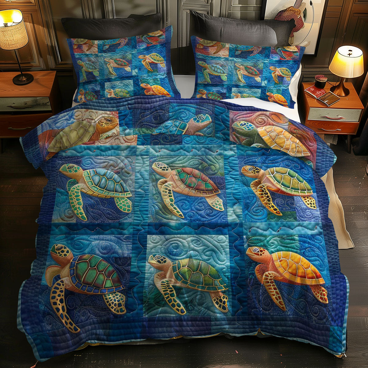 Turtle's Marine Wonderland WN0609066CL Duvet Cover Set