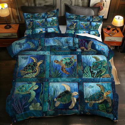 Turtle's Ocean Garden WN0609068CL Duvet Cover Set