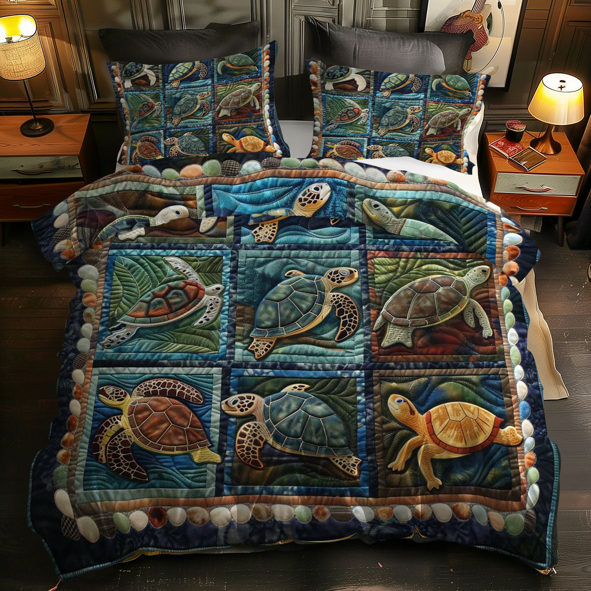 Turtle's Ocean Oasis WN0609069CL Duvet Cover Set