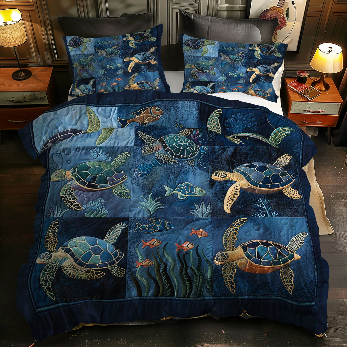 Turtle's Oceanic Oasis WN0609070CL Duvet Cover Set