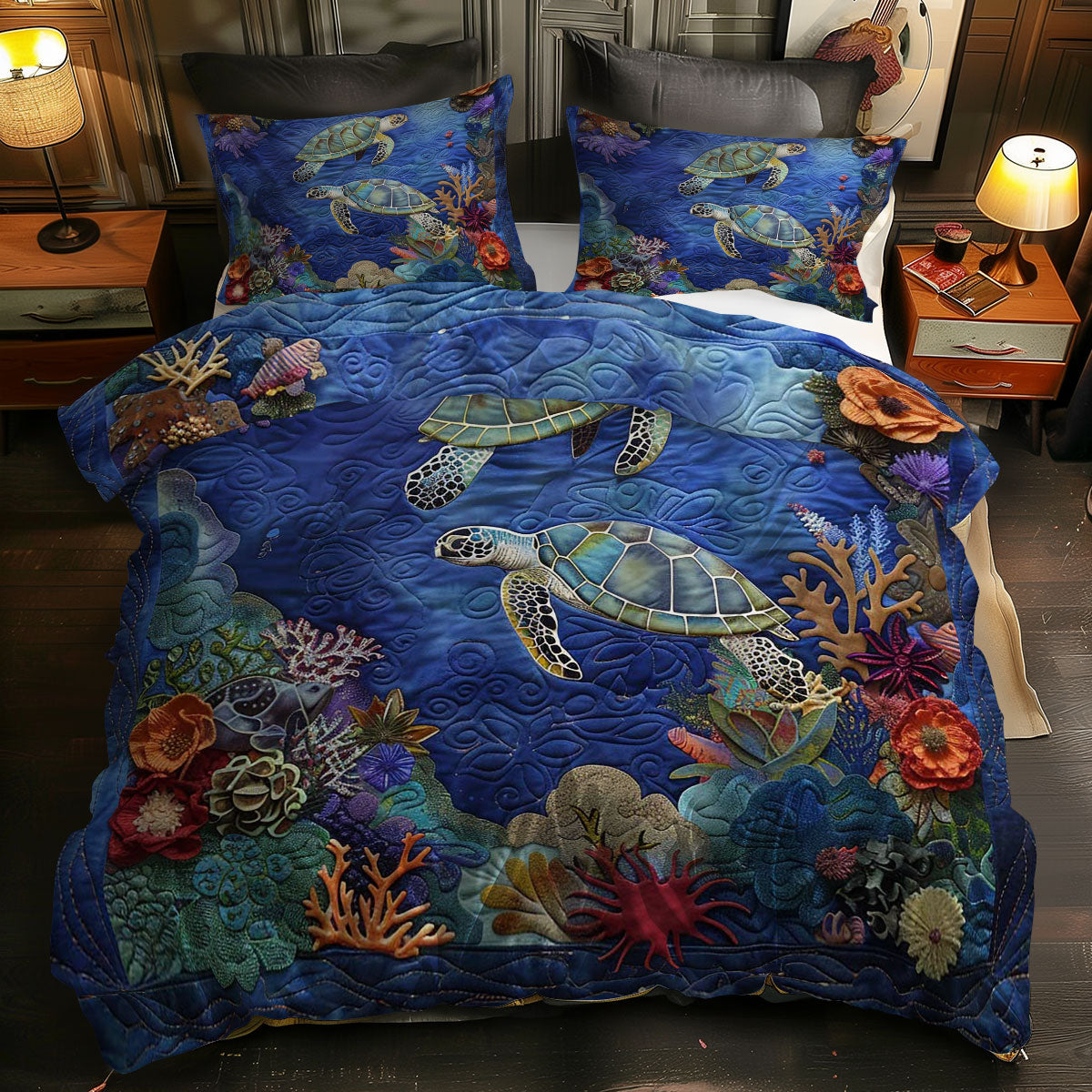 Turtle’s Reef Serenity Throw WN0609051CL Duvet Cover Set