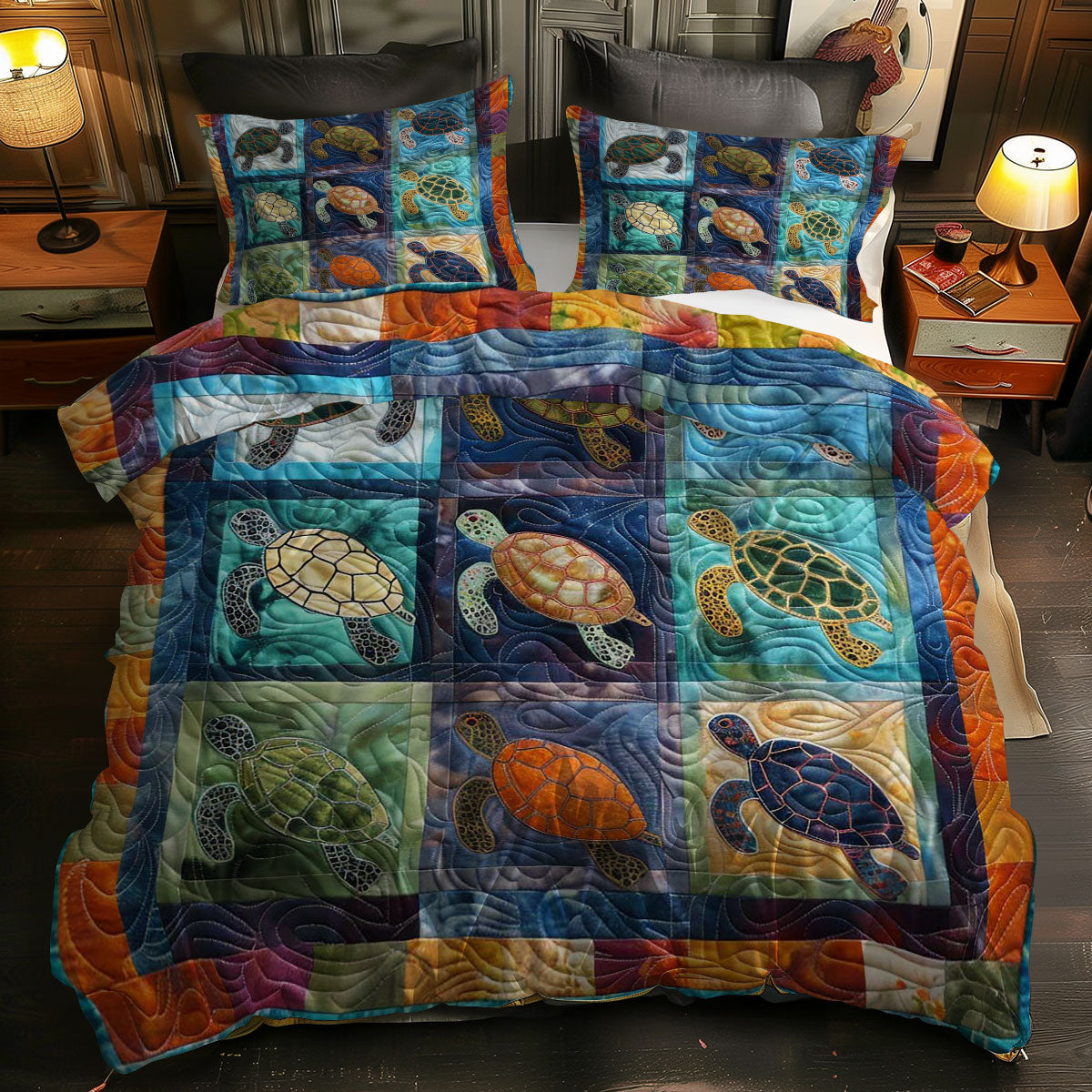 Turtle's Seaside Haven WN0609079CL Duvet Cover Set