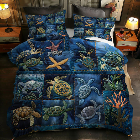 Turtle's Underwater Oasis WN0609086CL Duvet Cover Set