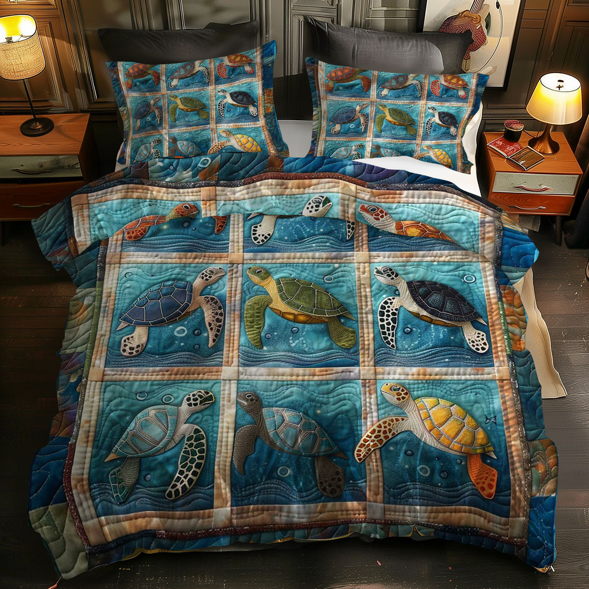 Turtle's Underwater Sanctuary WN0609087CL Duvet Cover Set