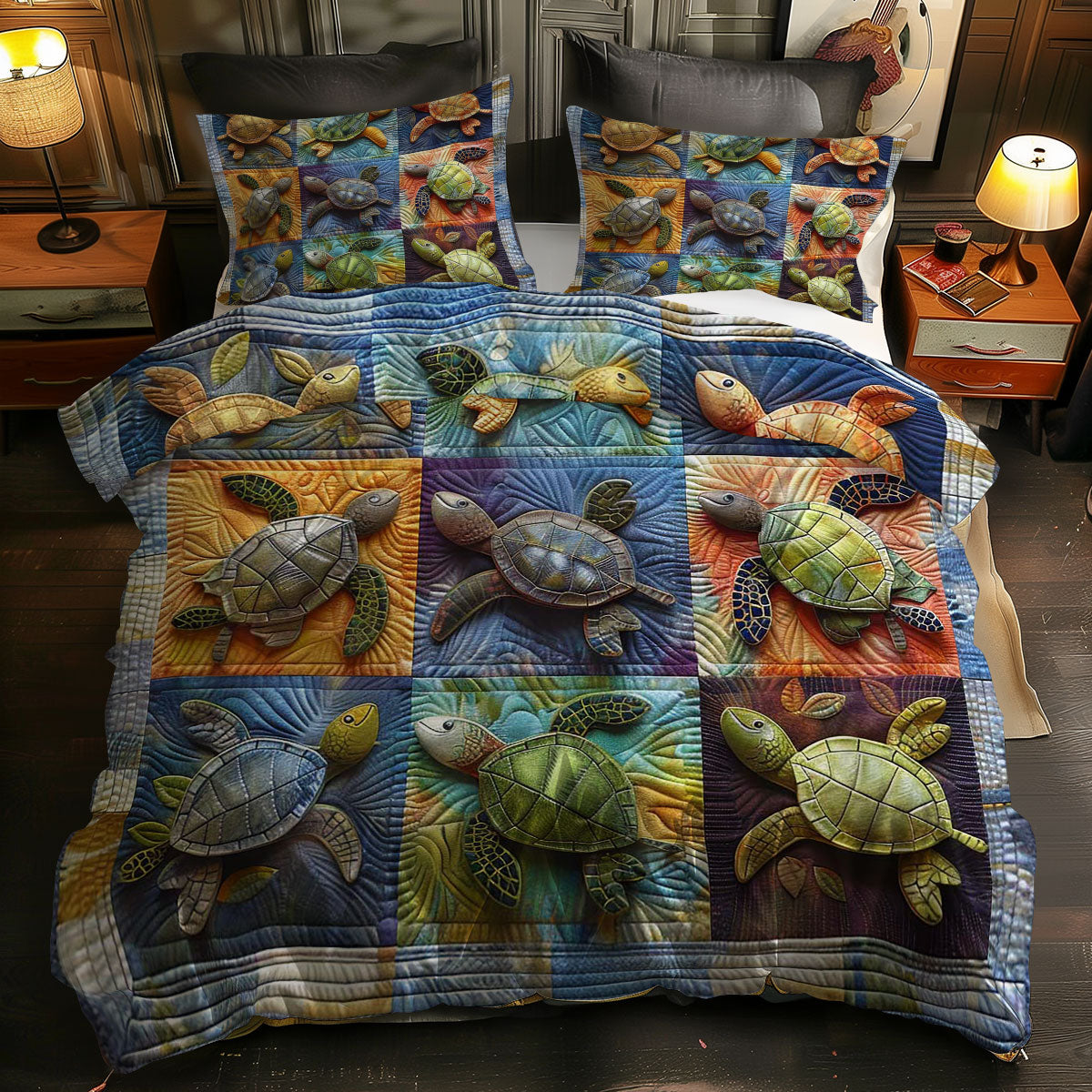 Turtles' Gentle Journey WN0609064CL Duvet Cover Set