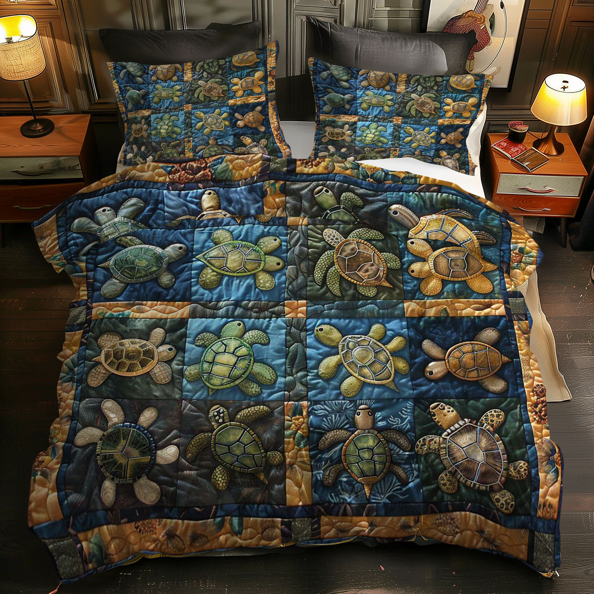 Turtles' Tranquil Haven WN0609082CL Duvet Cover Set