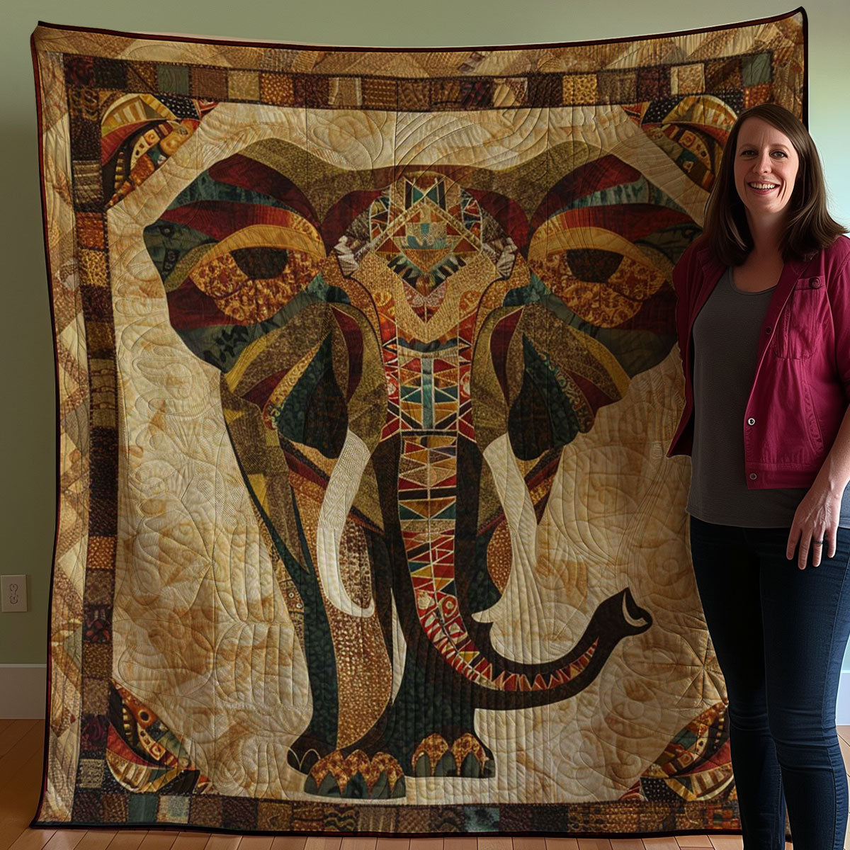 African Elephant WJ1507001CL Quilt