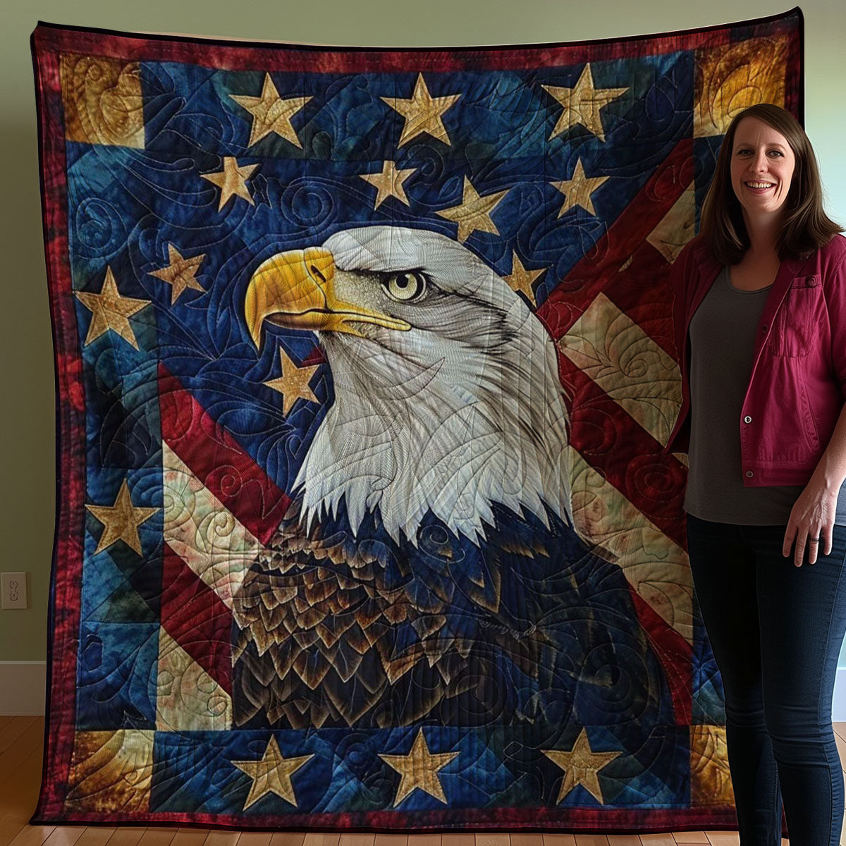 Independence Eagle WJ0407001CL Quilt