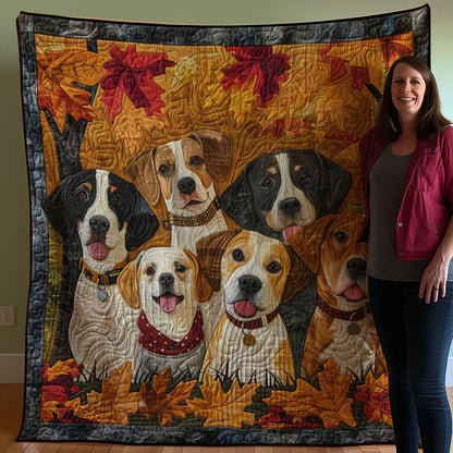 Autumn Dog WJ1608001CL Quilt