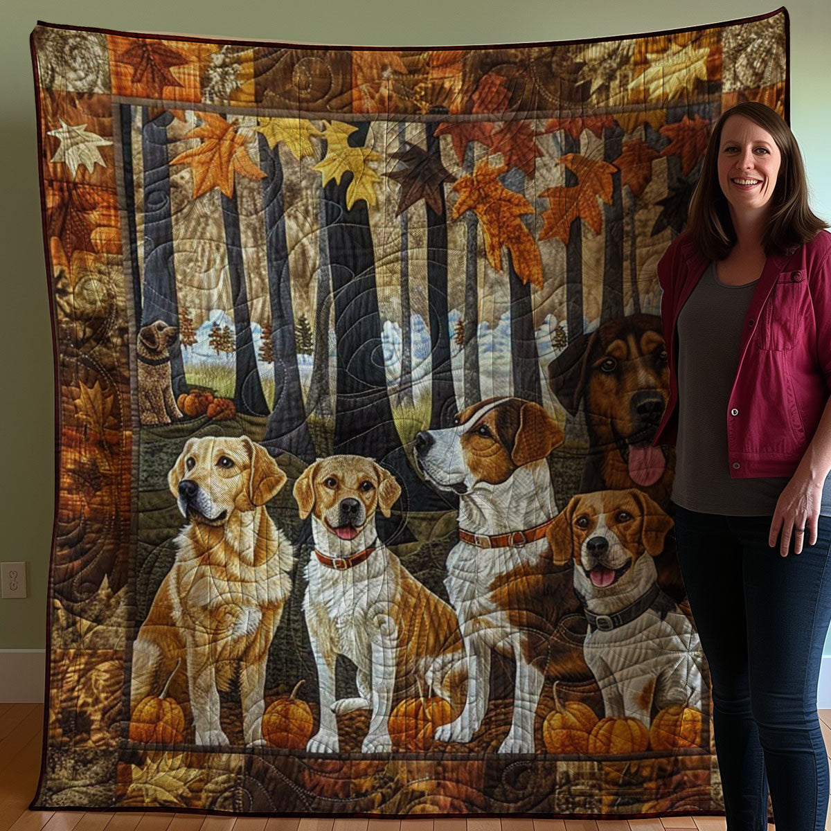 Autumn Labrador WJ1008005CL Quilt