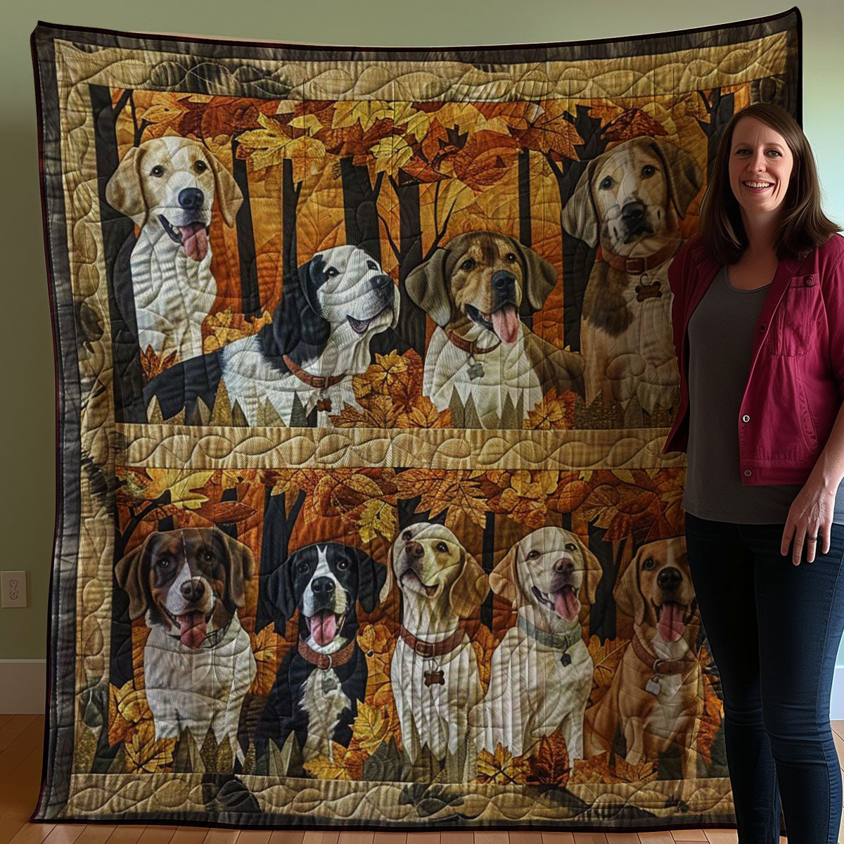 Autumn Labrador WJ1308001CL Quilt