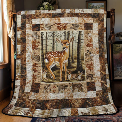 Baby Deer In The Wood WJ0909001CL Quilt