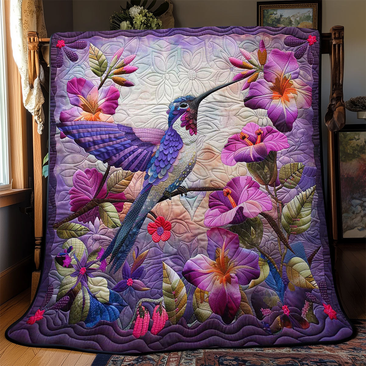 Beautiful Hummingbird WJ2708001CL Quilt