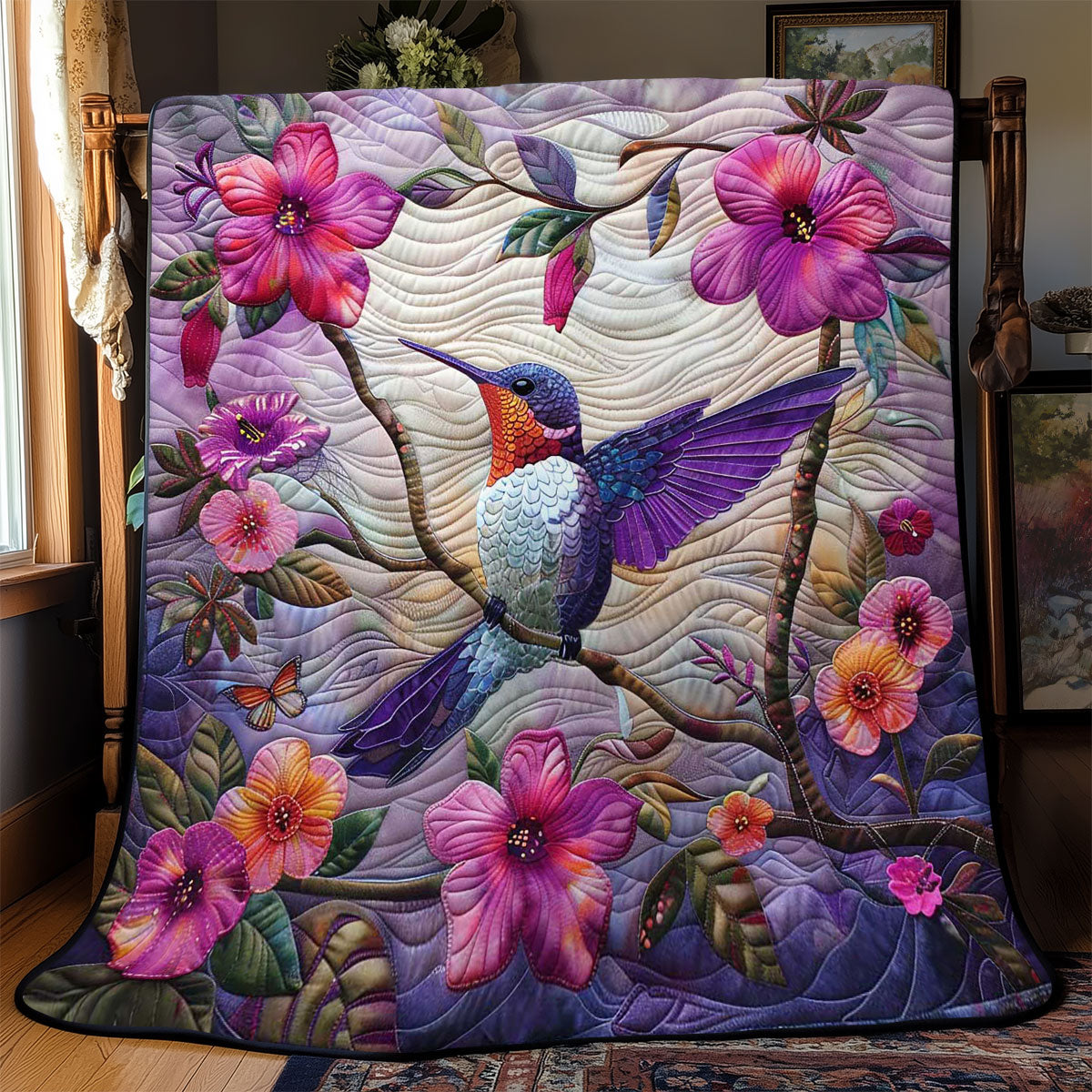 Beautiful Hummingbird WJ3008003CL Quilt